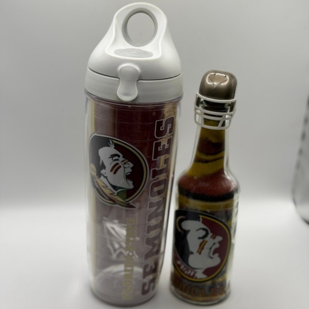Tervis OS Florida State Seminoles Tumbler & Sand Art Bottle NCAA Fan Gear Decor